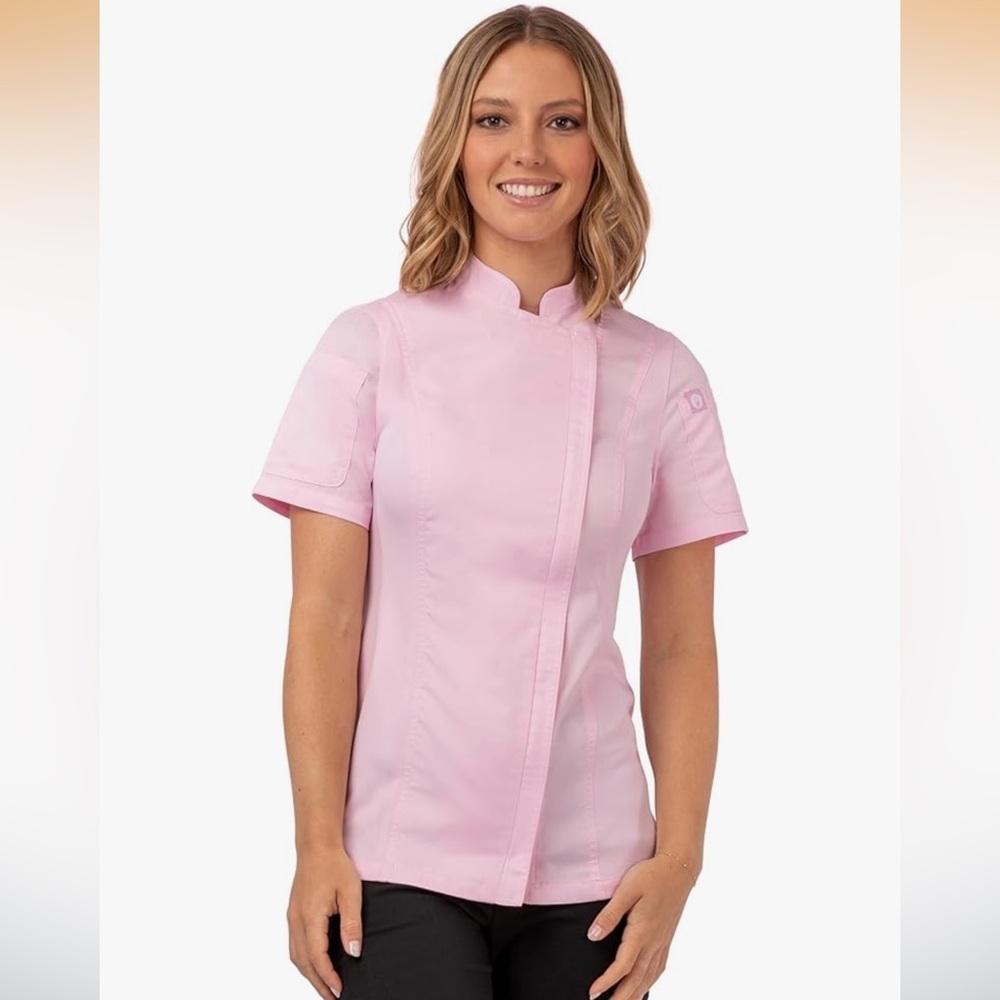 NWT Chef Works Women's Springfield Chef Coat Pink 2X